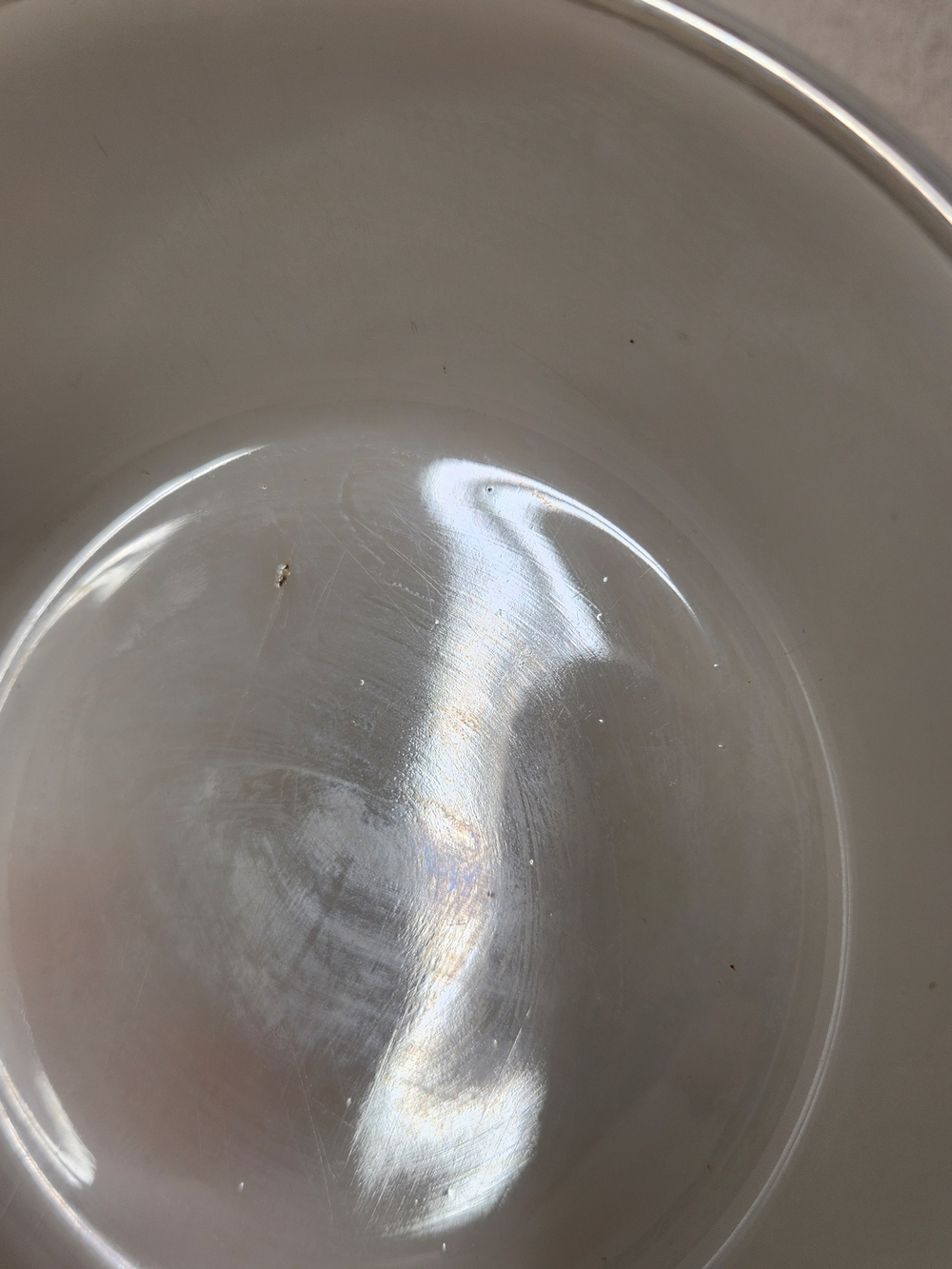 Federal Glass Moonglow Iridescent Pearl White Set of 2 Dessert Bowls Vintage MCM - Picture 10 of 11